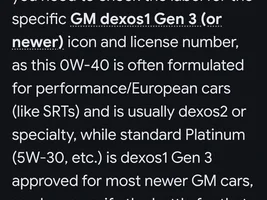 New Oil Viscosity Recommended